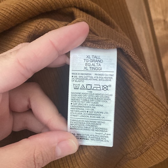 Old Navy Long Sleeve Cinched Front Rib Knit Shirt size XL Tall - Picture 5 of 5